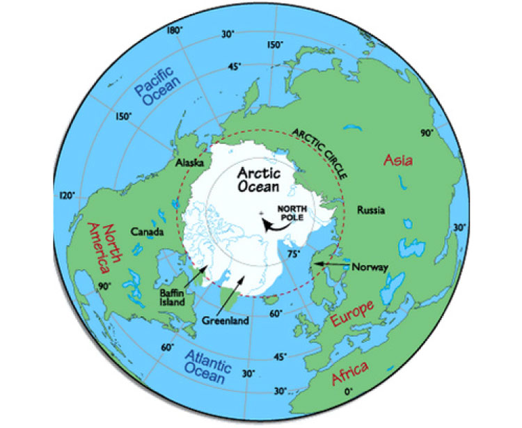 Bản đồ Bắc Băng Dương