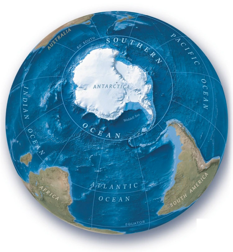 Bản đồ Nam Đại Dương