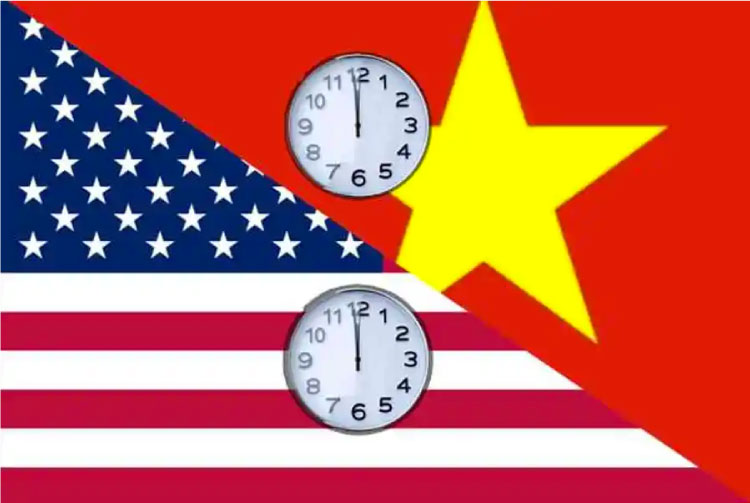 Múi giờ ở Mỹ được lấy trung bình là GMT-5 và ở Việt Nam là GMT+7