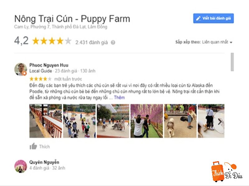 Puppy Farm nhận được nhiều đánh giá tích cực từ du khách.