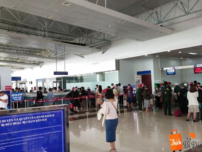 Khu vực check in của sân bay Đà Lạt